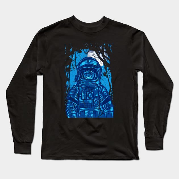 THE MONKEY OF SPACE Long Sleeve T-Shirt by miocbjr